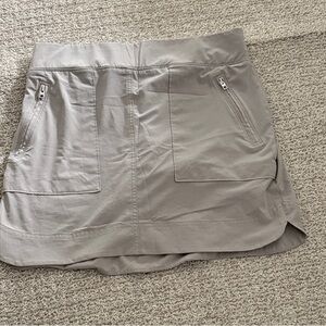 Gray Mini Skirt with Pockets